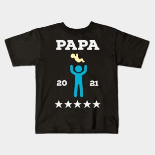 Papa 2021 Future Dad Baby Announcement Men Kids T-Shirt